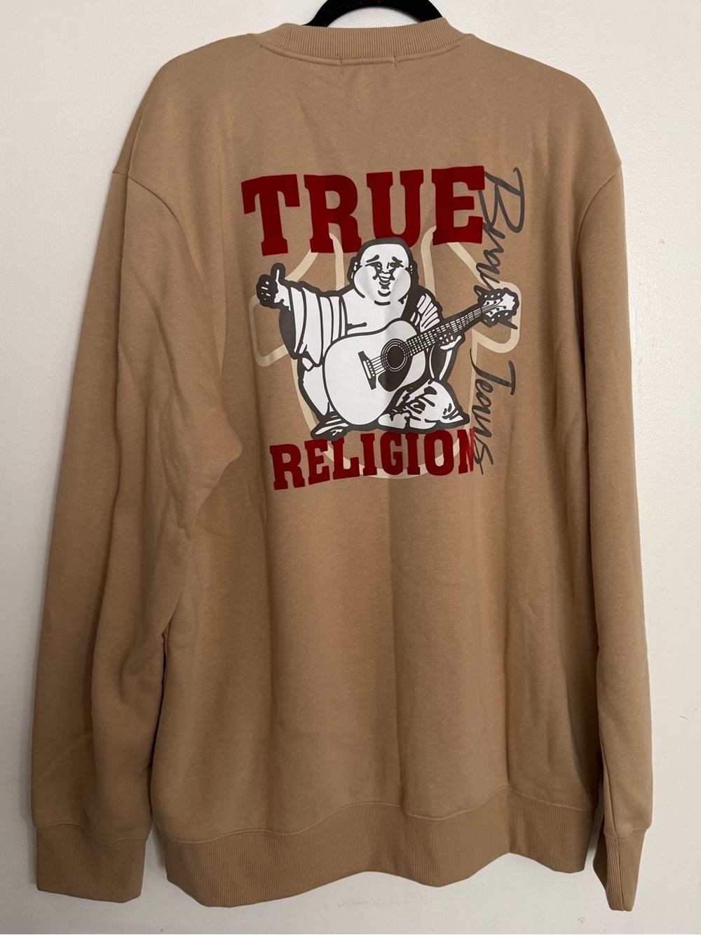 Men’s True Religion Bold Sweatshirt Travertine Size XXL